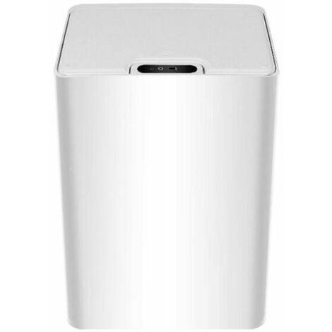 VURAHOME - Poubelle intelligente 15L, induction automatique induction + bouton, blanc