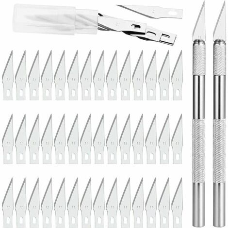 VURAHOME - Precision Cutter 2 Scalpel avec 42 lames, Cutter de Prcision Couteau pour Dcoupe de Travail d'art Bricolage, Splologie, Sculpture, Diy Sculpture Couteaux de Loisirs