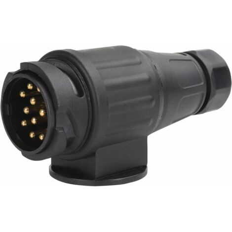 VURAHOME - Prise De Remorque 13 Broches, 12V 13 Pôles Remorque Caravane Connecteur De Câblage Électrique Adaptateur Barre De Remorquage Convertisseur