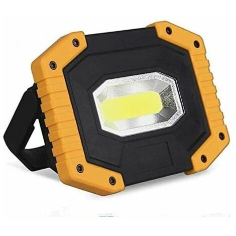 VURAHOME - Projecteur de chantier 3 modes lanterne projecteur LED portable rechargeable par USB 30W 2000LM projecteur T-SUN pour camping chantier garage atelier (1 paquet)