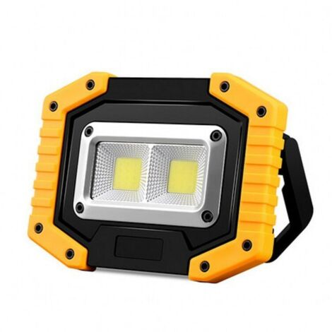 VURAHOME - Projecteur LED Rechargeable, 30W Projecteur Chantier, Lampe de Travail avec USB, 3 Modes Imperméable Lumière d'inondation pour Randonnée, Chantier et Utilisation d'urgence -