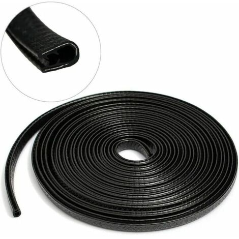 VURAHOME - Protection Bord Portière de Voiture 4M Protecteur pour Pare-Choc Voiture Edge de la Porte en Caoutchouc et Metal en Forme U Bande de Garde Voitures Bateau