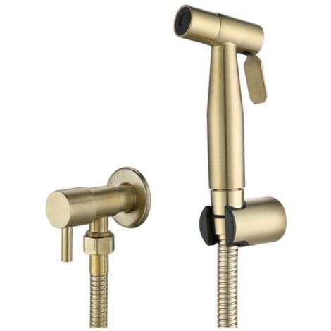 VURAHOME - Pulvérisateur de toilettes pour bidet et de toilettes en acier inoxydable, Kit de pulvérisateur de bidet, pulvérisateur de robinetterie Pulvérisateur de WC (or)，
