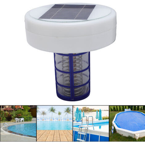 VURAHOME - Purificateur D'eau De Piscine Ioniseur Flottant Cuivre Filtre Anti-Algue Nettoyage Solaire