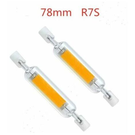 VURAHOME - R7S 78mm LED 10W Blanc Chaud 3000K, 500LM, R7S J78 COB LED Linéaire Remplacer Crayon Halogène 40W 50W, Ampoule R7S LED 78mm Slim pour Mini Projeture/Applique Murale, Non-dimmable, lot de 2 