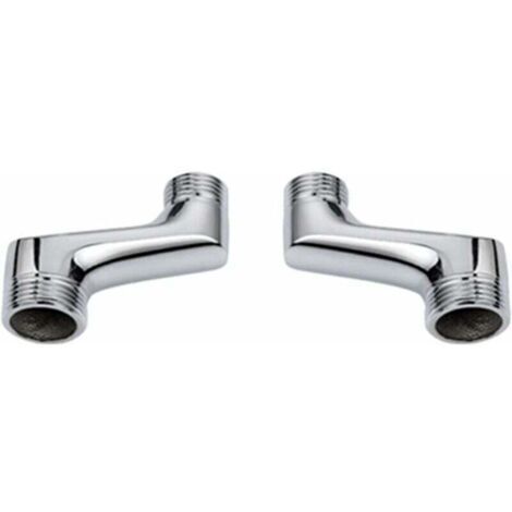 VURAHOME - Raccord coudé pour douche – Laiton monobloc – Filetage G1/2 à G3/4 – Espacement réglable 98-202mm – Résistant à la corrosion