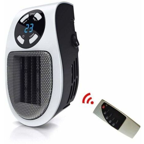 VURAHOME - Radiateur électrique 500W - Programmable avec thermostat réglable + écran LED - Espace chauffant - Éco-énergétique et silencieux - Ménages et bureaux