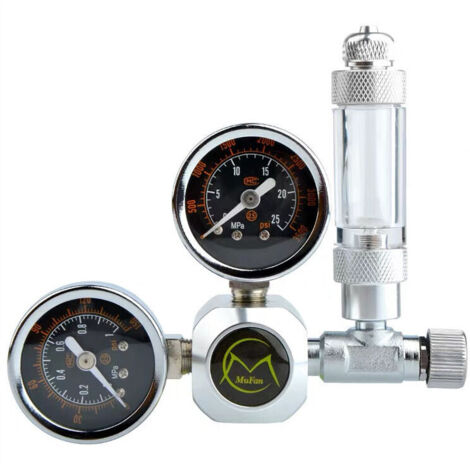 VURAHOME -Réducteur de pression CO2, réducteur de pression pour aquarium, aquarium avec compteur de bulles