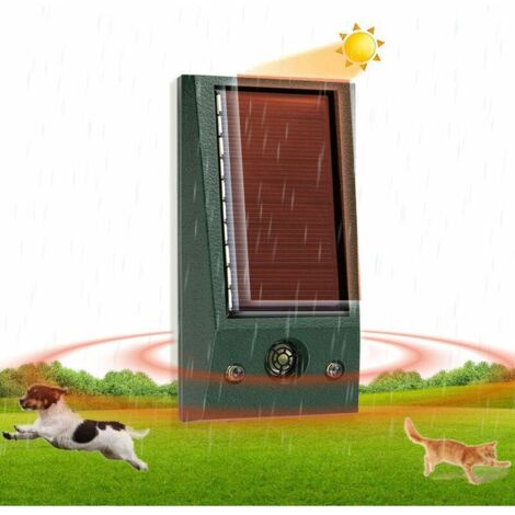 VURAHOME - Répulsif Chat Exterieur, Ultrason Chat, Repulsif Chien, Charge Solaire,Chargement USB Prévenir Les Chiens et Les Chats, Les Oiseaux, pour Jardins, Champs, Pépinières, Etanche IP58
