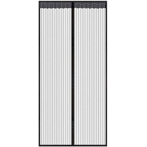 VURAHOME - Rideau de porte magnétique noir en 120x210 CM pour portes fenêtres Anti Moustiques Mouches - RWMoustiquaire de fenêtre..
