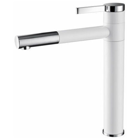 VURAHOME - Robinet mitigeur lavabo haut Blanc & Chromé - Graffias