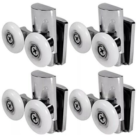VURAHOME - Roulettes de porte de douche de 23 mm pour le haut ou le bas, adaptées aux portes coulissantes en verre des cabines de salle de bains.