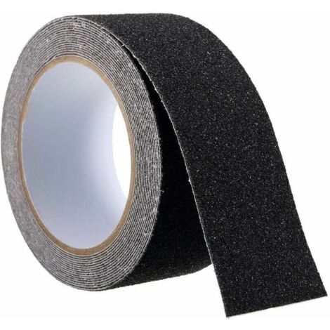 VURAHOME - Ruban Antidérapant Adhésif, Bande Anti-Glissante Mat avec Bonne Viscosité et Aucun Résidu pour l'Usage Intérieur et Extérieur, Escaliers, Tapis (Largeur: 5cm x Longueur: 5m, Noir)