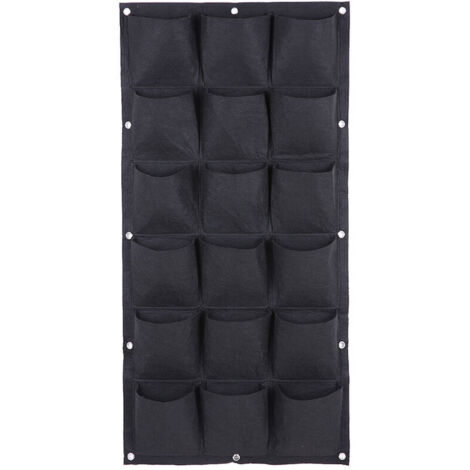 VURAHOME -Sac à planter Mur vert 18 poches sac de plantation poche jardinière murale verticale jardin balcon plante sac de culture accessoire de jardinage