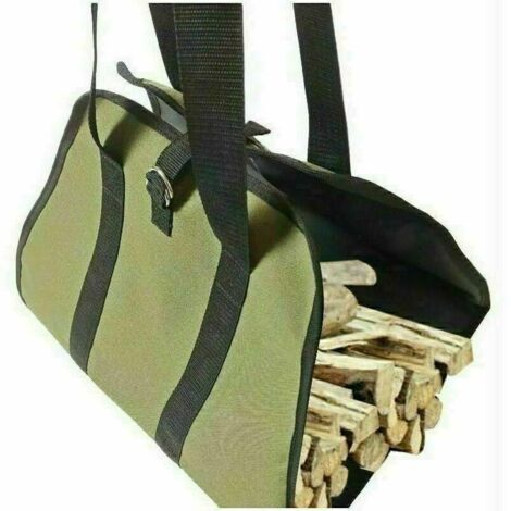 VURAHOME - Sac de transport en toile  pour bûches,  accessoire pour cheminée et poêle à bois