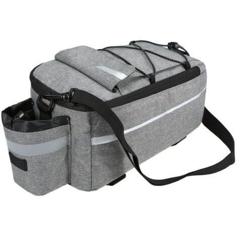VURAHOME - Sac isotherme pour coffre de vélo Sac de rangement pour porte-bagages arrière pour vélo Réfléchissant Sacoche pour vélo VTT Sac à bandoulière (Gris)