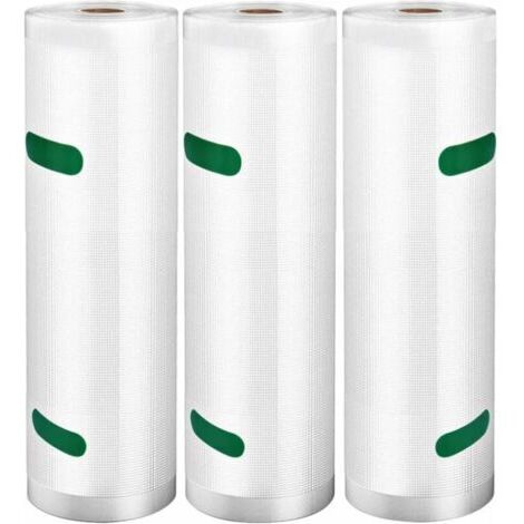 VURAHOME - Sacs sous vide alimentaire 3 rouleaux 20 cm x 500 cm – Résistance à la chaleur 250℉ – Réutilisables et compatibles micro-ondes - VIDE 20 X