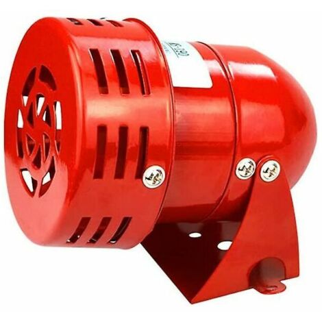 VURAHOME - Sirène alarme 220V puissante sirène extérieure alarme 120dB rouge moteur fil Sirne métal e industrie bateau alarme Ruikalucky