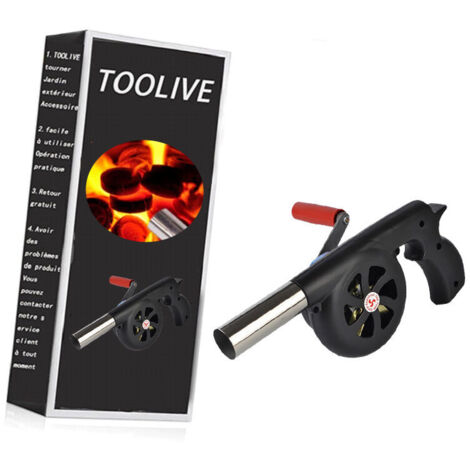 VURAHOME - Souffleur Manuel Barbecue, Ventilateur de Barbecue, Convient Pour la Cuisine en Plein Air, Cheminée, camping, pour Soufflet De Feu De Barbecue Outil a Manivelle