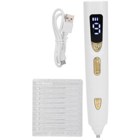 VURAHOME - Stylo pour éliminer les grains de beauté et les taches brunes, 9 vitesses, pour éliminer les taches de rousseur et les verrues,