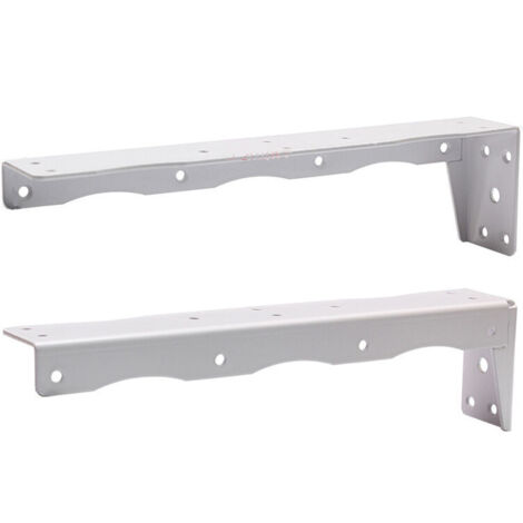 VURAHOME - Support de meuble suspendu à code de suspension robuste, support de support invisible pour salle de bain support de meuble TV suspendu, (long blanc 310mm)