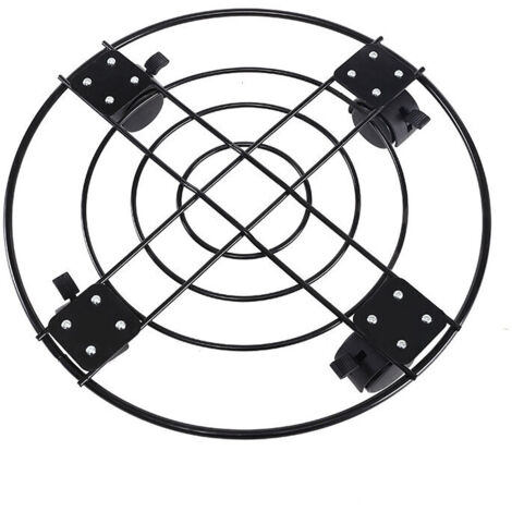 VURAHOME - Support pour plantes de 13 pouces avec roulettes Support pour plantes roulantes avec roues, pot de jardin en fer robuste, chariot pour plantes en pot avec serrure, convient pour l'extérieur