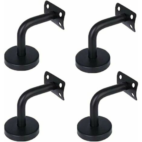 VURAHOME - Supports de Main Courante, 4 Pièces Acier Inoxydable Main Courante Support, pour Support de Couloir de Mains Courantes de Mur Intérieur Loft Main Courante Escalier (60 X 60mm)