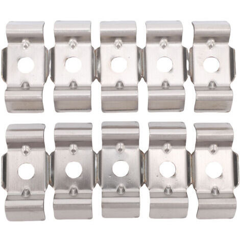 VURAHOME - Supports Papillon pour Clôtures Double Barre Fixation Écrous de Serrage Plaque Métallique
