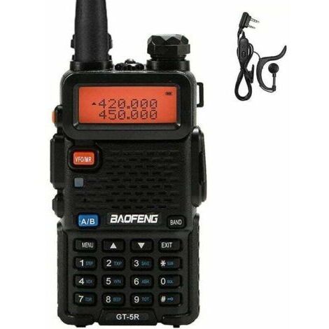 VURAHOME - Talkie-walkie BAOFENG UV-5R - Émetteur-récepteur FM 400-520MHz 5W - Double affichage rechargeable + écouteur - Communication longue portée - Aventuriers et professionnels