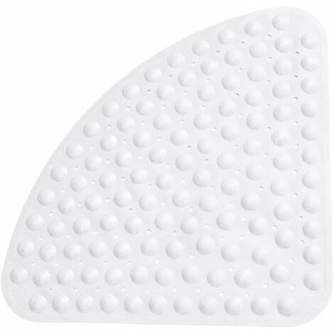 VURAHOME - Tapis de douche douche antidérapant, tapis antidérapant, antibactérien, anti-moisissure, quart de cercle, coin, tapis de bain tapis de bain avec ventouses pour baignoire douche 54 x 54 cm -