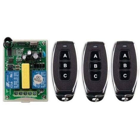 VURAHOME - Télécommande sans fil interrupteur 220V moteur volet roulant porte télécommande interrupteur/télécommande bidirectionnelle panneau de commande