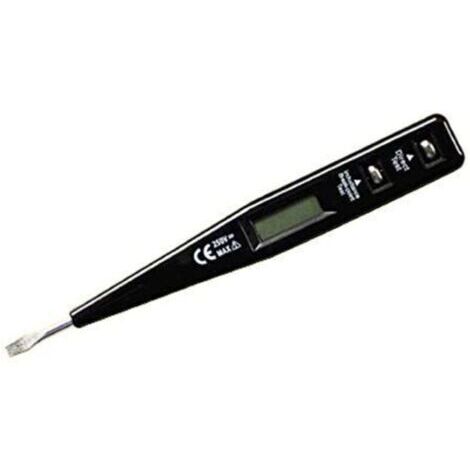VURAHOME - Testeur NuméRique Crayon Tournevis Sonde Testeur de Tension Lumineuse DéTecteur / 12-220V de éLectrique VoltmèTre, Noir,de