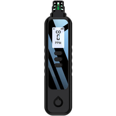 VURAHOME - Testeur portable CO avec capteur électrochimique, écran LCD 1,1 pouce, détecteur de monoxyde de carbone avec alarme sonore et lumineuse, rappel batterie faible,de