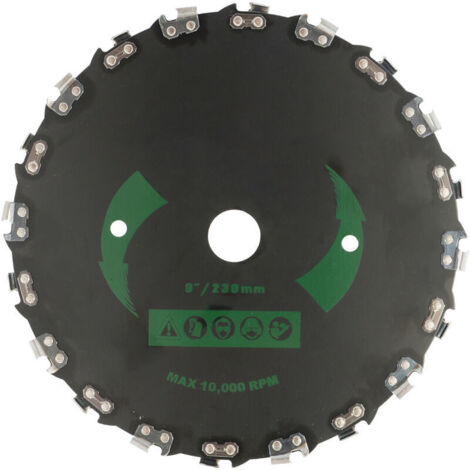 VURAHOME - Universal 20 dents Faucheuse Lame à angle droit scie à chaîne Lame de scie débroussailleuse disque de jardin Accessoires machine 230mm  Noir