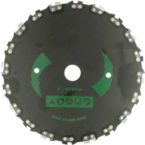 VURAHOME -Universal 20 dents Faucheuse Lame à angle droit scie à chaîne Lame de scie débroussailleuse disque de jardin Accessoires machine 230mm Noir