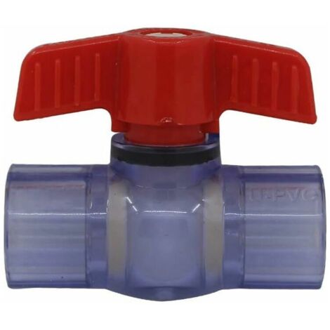 VURAHOME - Vanne boisseau pvc 20 25 32 40 50 63mm vanne a coller robinet boisseau sphérique vanne a bille piscine a sphere (Diamètre Intérieur 40mm)