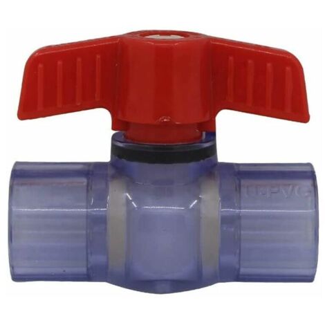 VURAHOME - Vanne boisseau pvc 20 25 32 40 50 63mm vanne a coller robinet boisseau sphérique vanne a bille piscine a sphere (Diamètre Intérieur 40mm)