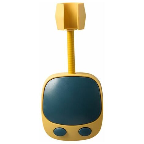 VURAHOME - Ventouse Support de Douche Reglable Sans Percage,Support de Douchette Ventouse Orientable,Ventouse Support Mural Douchette Douche Salle de Bain,Support de Pommeau de Douche，bleu-jaune, une 
