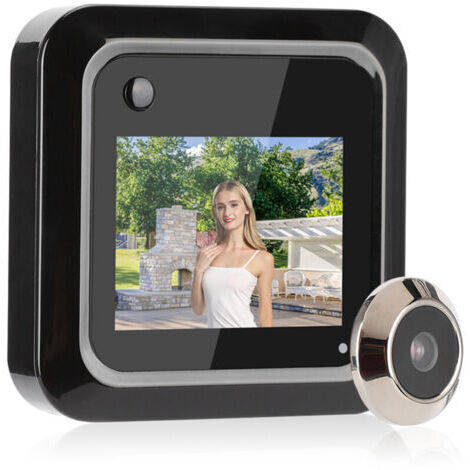 VURAHOME - Visionneuse de porte à piles – HD 145° grand angle – Écran LCD 2,4 pouces – Plastique ABS et alliage de zinc – Sécurité maison