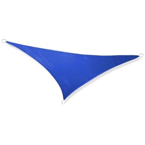 VURAHOME -Voile d'ombrage triangulaire 3x3x3m, ombrage extérieur, abat-jour imperméable, matériau respirant, protection UV 95%, pour terrasse de jardin (bleu royal)