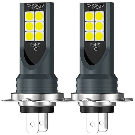 VURAHOME - Voiture Led Phare H7 3030 12smd Led Antibrouillard Voiture Ampoule Phare H4 thsinde