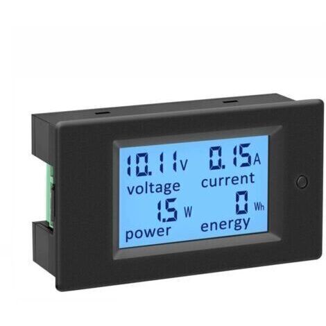 VURAHOME - Voltmetre Amperemetre 12V Testeur Indicateur Tension Courant Puissance énergie Numerique DC 6.5-100V 100A Volt Ampere Watt Multimètre LCD Afficher Panneau,