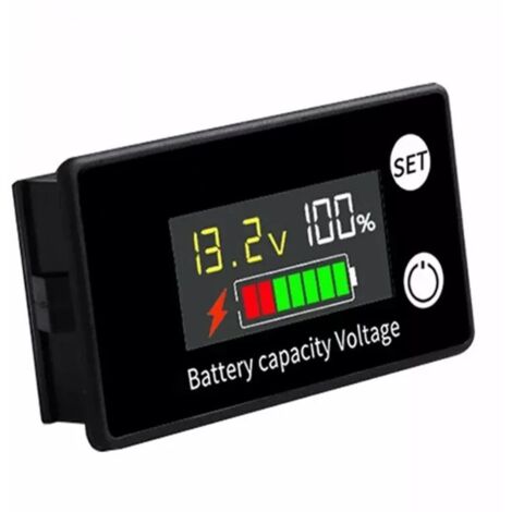 VURAHOME - Voltmètre de batterie cc DC 8V-100V indicateur de capacité compteur de puissance batterie au plomb-acide au Lithium 12V 24V 48V pour batterie LCD 6133A 1 pièces
