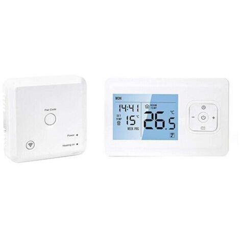 VURAHOME - Wi - Fi Smart thermostat avec récepteur RF thermostat Programmable sans fil, application murale, compatible avec Alexa Google assistant, chaudière à gaz température de chauffage,de