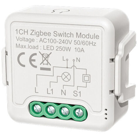 VURAHOME - Zigbee Smart Switch Module APP Télécommande Commande vocale Partage de groupe de synchronisation Compatible avec Alexa Echo Google Home pour le bureau à domicile