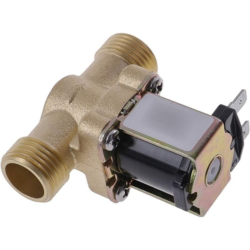 1PC dc 12V 24V ac 220V G1/2'Vanne solénoïde électrique en laiton for chauffe-eau solaire (Size : 220V) - Vuszr