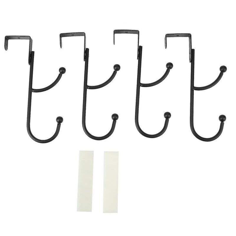 Vuszr - 4 crochets décoratifs sur la porte compatibles avec les manteaux, sweats à capuche, chapeaux, écharpes.