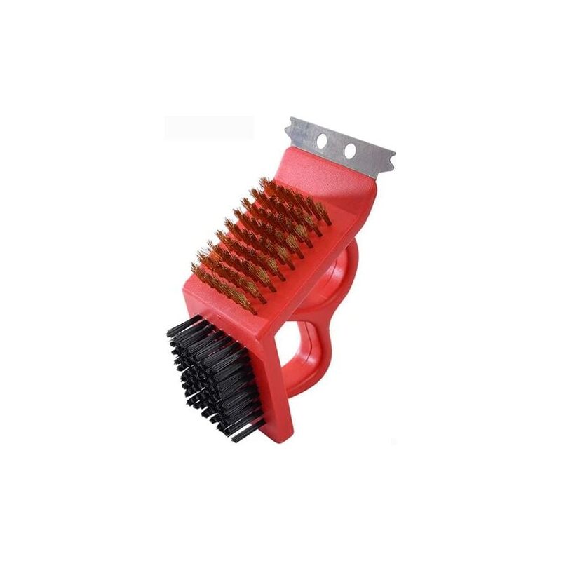 Vuszr - Brosse de Nettoyage pour Barbecue en métal Triangle, nettoyant pour soies de Barbecue en Acier Inoxydable à 3 Branches pour Un Nettoyage