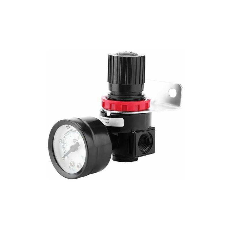 Détendeur de Pression, AR2000 G1 / 4 régulateur de pression manomètre pour compresseur à commande pneumatique avec manomètre - Vuszr