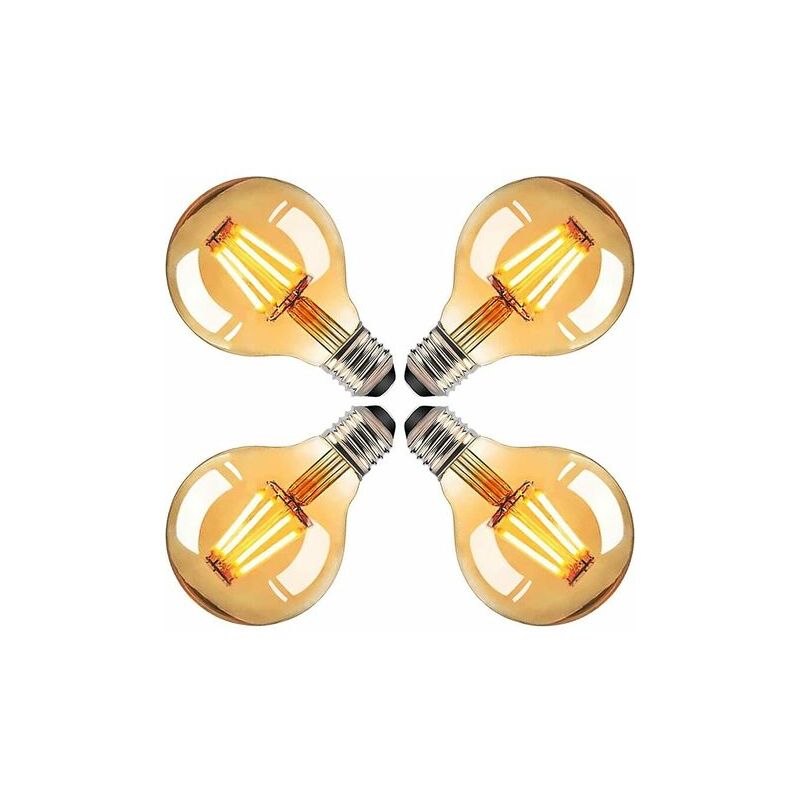 E27 Ampoule. 4W G80 Ampoule led Edison. Lampe à led Ronde Vintage. Ampoule led à Lumière Chaude Antique Décorative. Idéale pour les Nostalgiques.